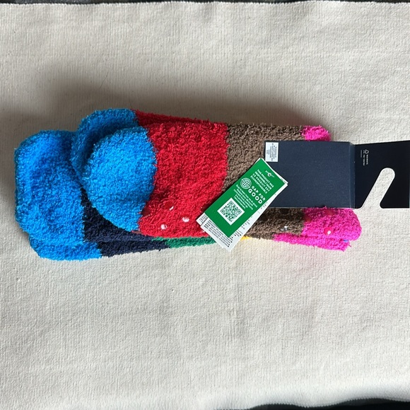 Rainbow stripe recycled cozy socks M/L - Picture 3 of 3